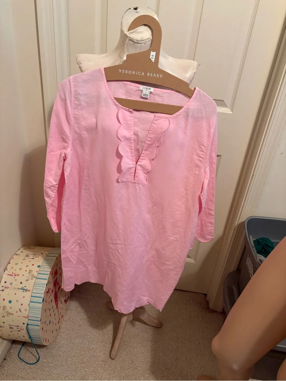 J. Crew Light Pink Tunic/chemise size M Top runway item